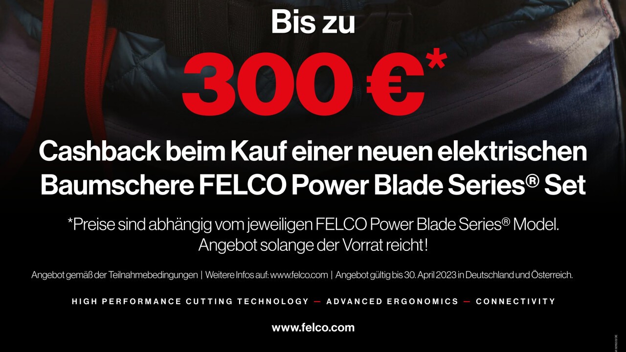 Erwerben Sie ein neues FELCO Power Blade Series®-Set und sparen Sie bis zu 300 €