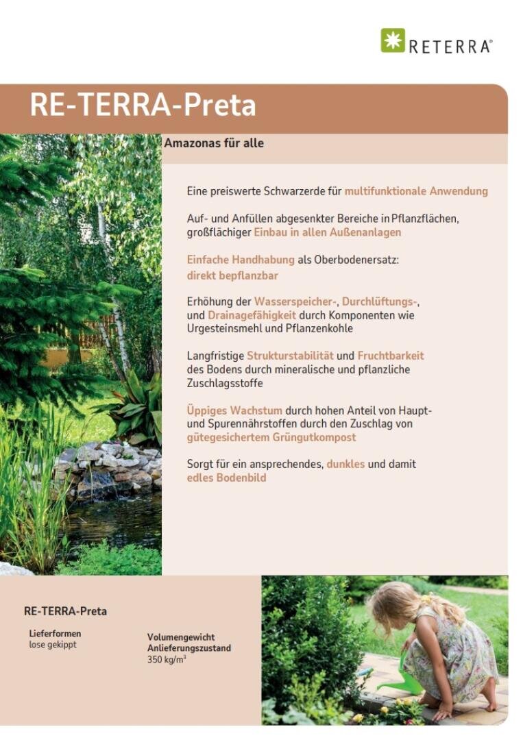 Ein Poster mit einem Kind, das im Garten spielt.